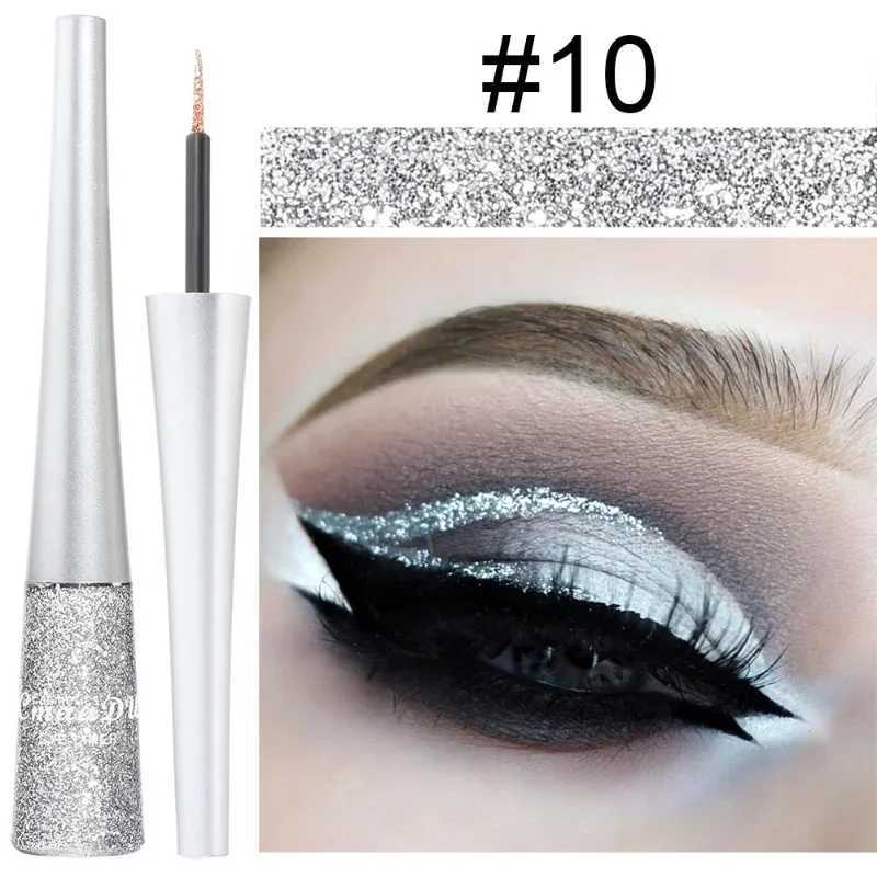 Glitter Liquid Eyeliner Pen Pearlescent Sequins Diamond Bright Shining Eyeliner Waterproof Lasting Eyeshadow Women Cosmetics 1pc Y240813
