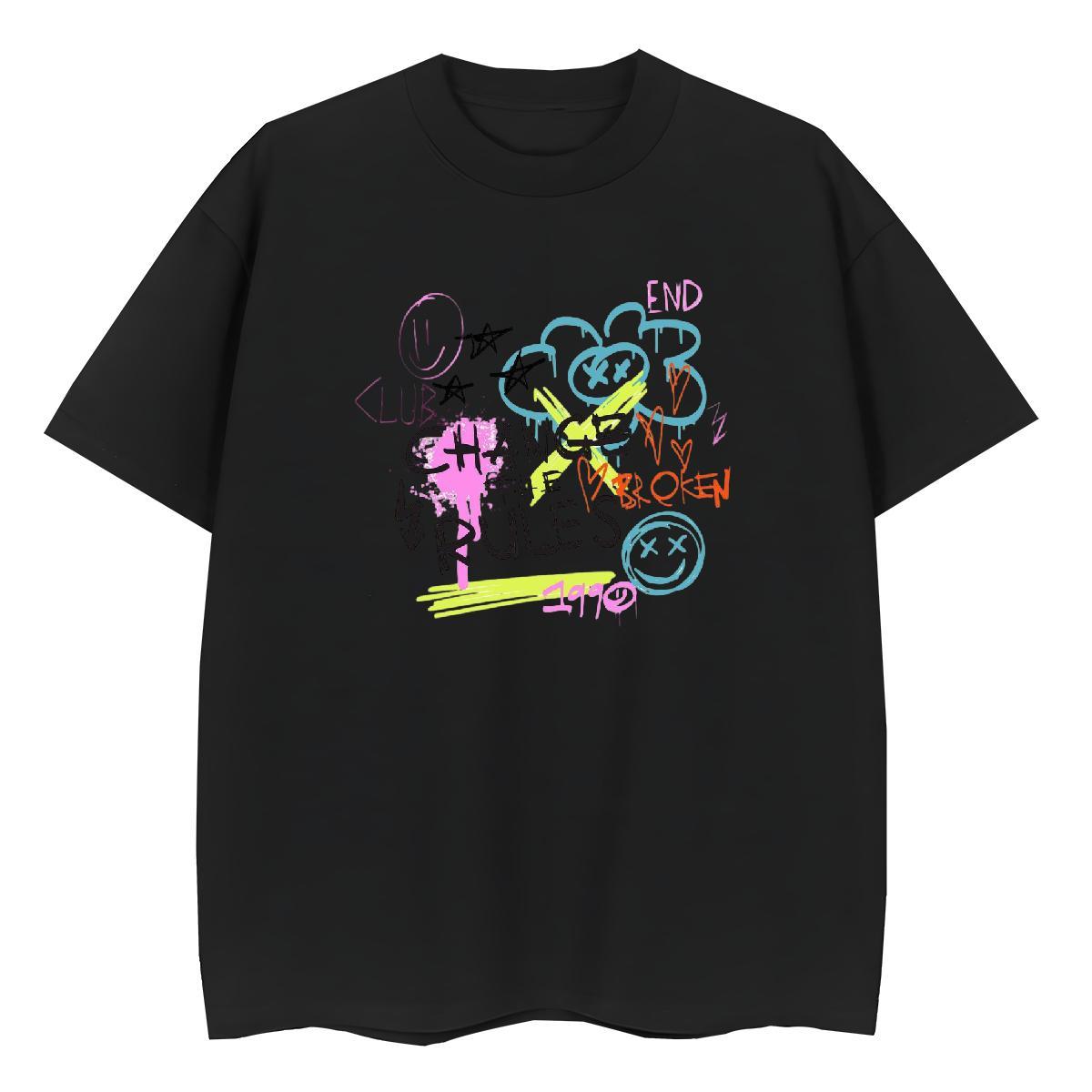 Cool Men Tees Sports Casual 230g Pure Cotton Custom Printed O Neck Short Sleeves letter Men T Shirts Brand Tshirts