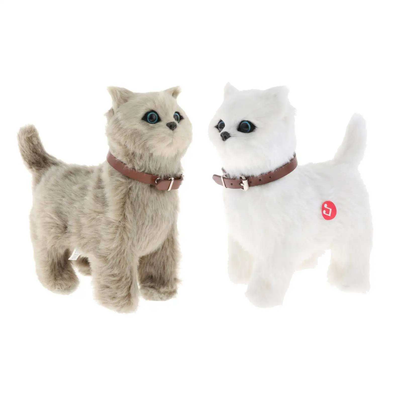 Plush Electronic Pet Cat Educational Figures Early Learning Walking Toy for Xmas Present Children Toys Baby Boys Girls Age 3+ Y240814