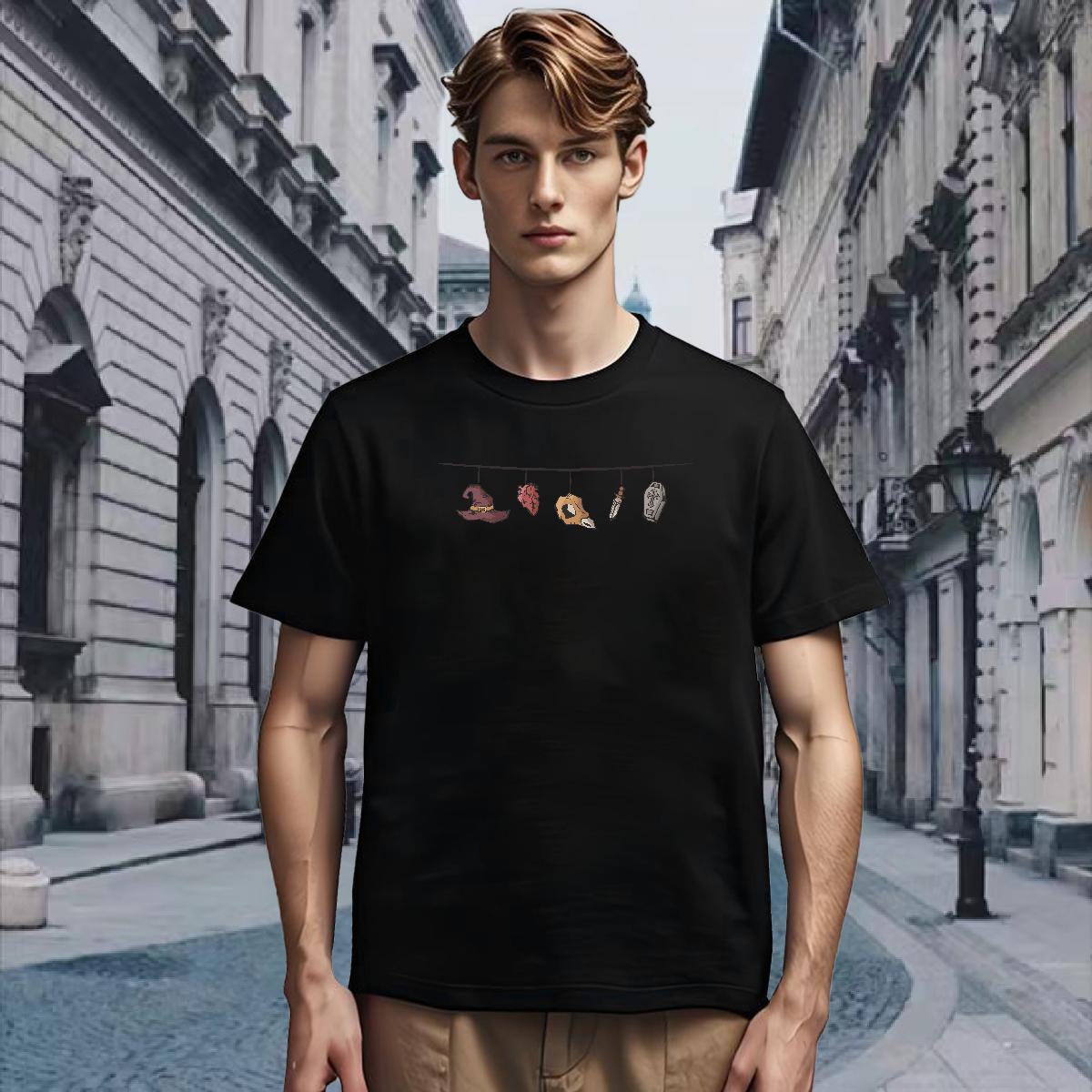 T Shirts Men 230g Cotton Bunting Hip Hop Breathable Short Sleeve Plus Size Cartoon Tshirt for Man Woman Classic Comfortable Polos