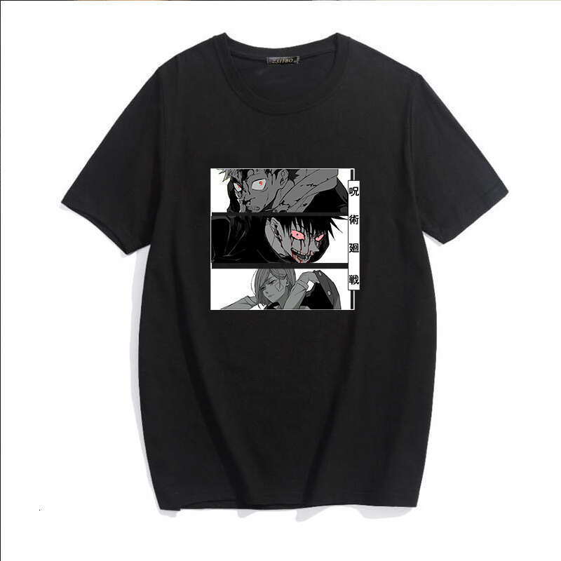 Jujutsu Anime Kaisen Satoru Gojo Printed Plus Size Tshirt Men Women Hot Manga T-shirts Haruku Comfortable Unisex T Shirt