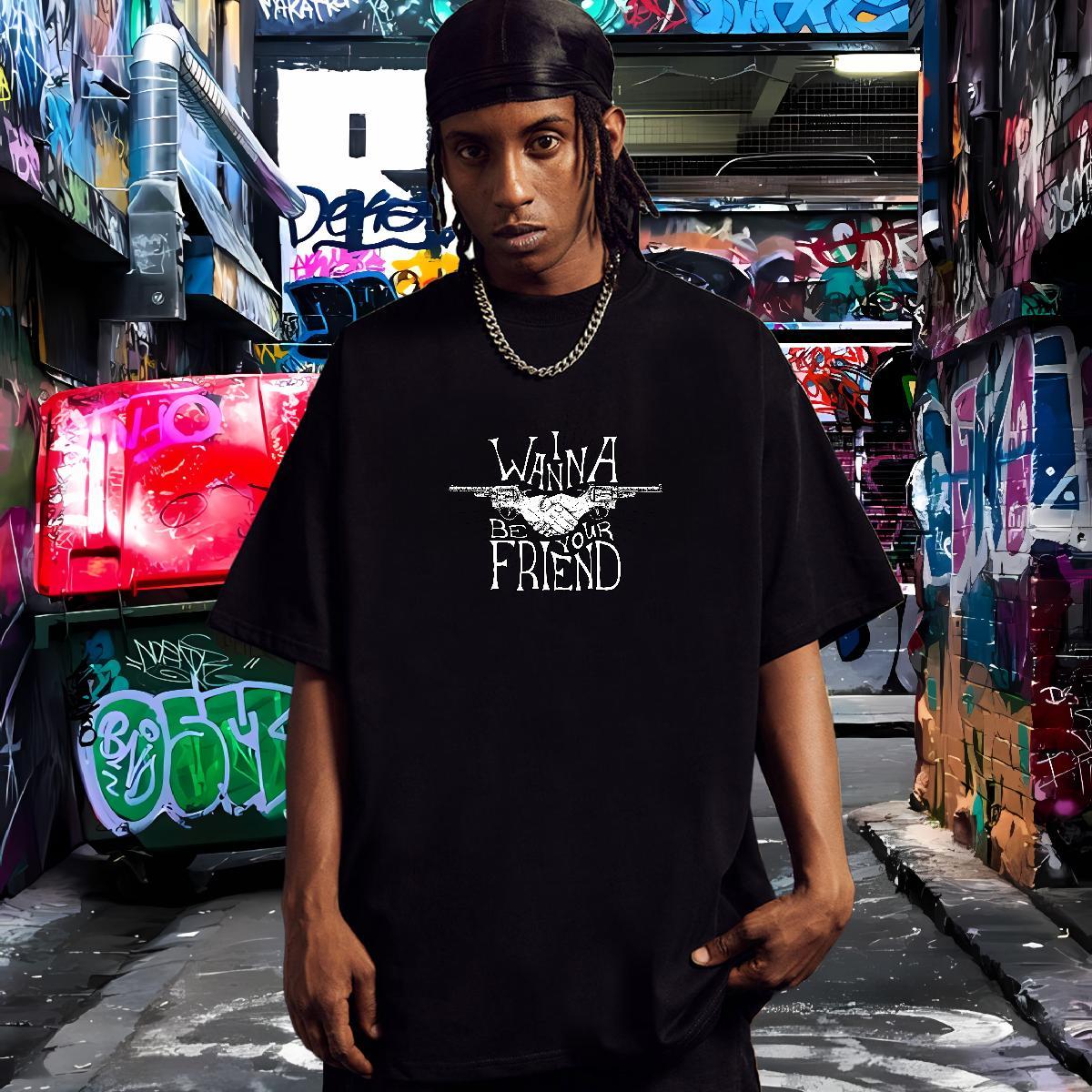 Loose T Shirt For Man pistol Breathable Soft Sports Casual Black Oversized 230g 100% Cotton Men Clothes T-Shirt Free Shipping Top Tees
