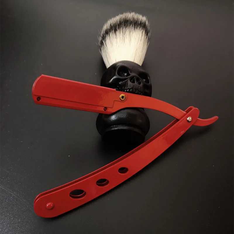 Barbershop Mens Shaver Straight Edge Barber Razor Knives Manual Beard Shaving And Care Replaceable Blades Shavette For MenM240814