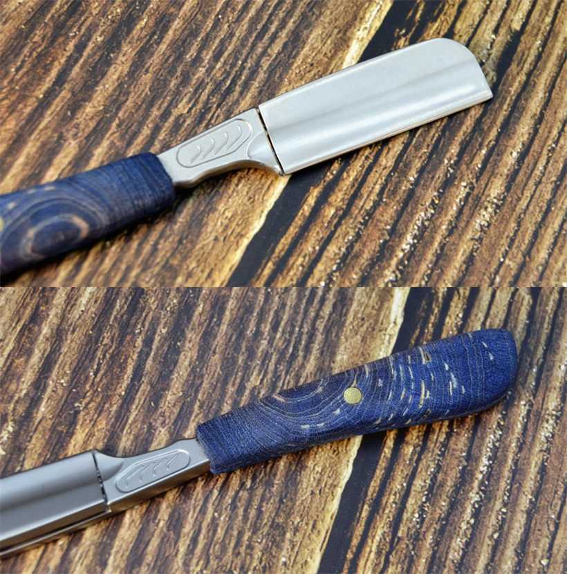 Straight Edge Barber Razor For Feather Blade Haircut Beard Eyebrow Shaving Tool Manual Hairdresser Trimming Blades ReplaceableM240814