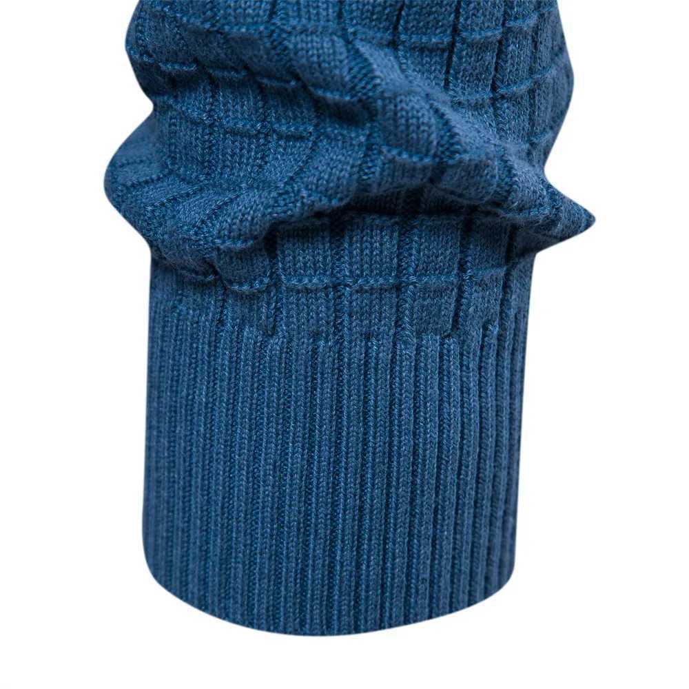 100% pure cotton autumn/winter 2023 new item pure cotton retro high-quality mens solid color zipper basic mens sweaterW240729