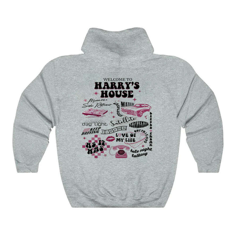 House 's Letter Printed Women's Plus Size Hooded Sweatshirt Y2K Aesthetics Haruku Autumn Winter Warm Unisex Hoodie Women