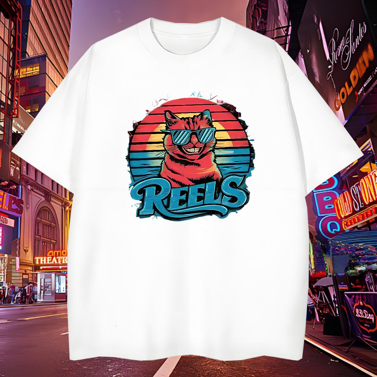TOP Quality T shirt cat Breathable Short Sleeve Casual Beach Customized Print 100% Cotton 230g Tshirt for Man Woman New Arrival Clothings