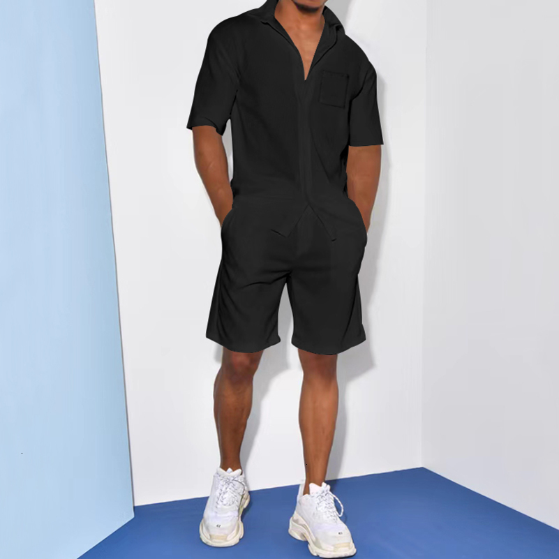 Mens summer shirt short sleeve shorts two-piece beach pants set casual sportswear vacation style 240813