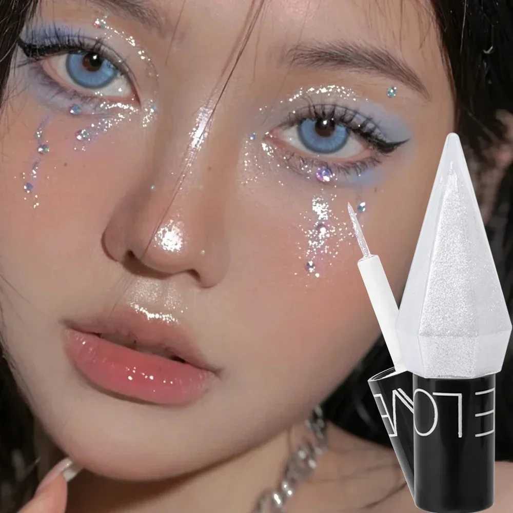 Pearlescent Diamond Gold Liquid Eyeshadow Eyeliner Stick Waterproof Glitter Sequins Rose Gold White Eyeliner Pen Korean Makeup Y240813
