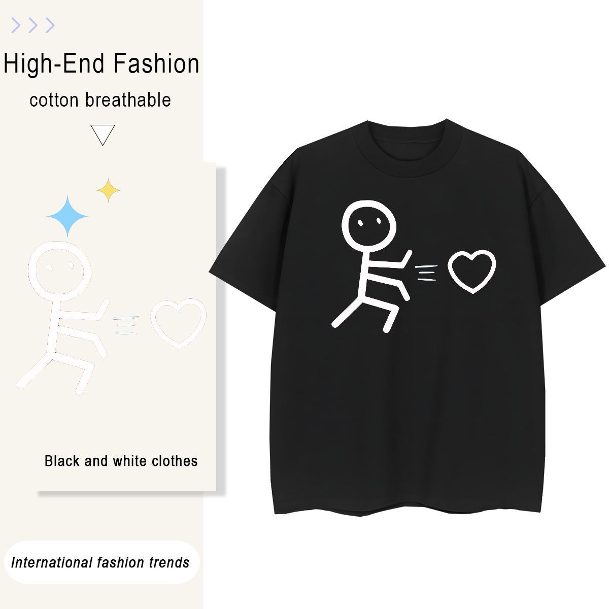 Comfortable Men Clothes T-Shirt Home Outdoor 230g Pure Cotton Plus Size Custom Breathable Short Sleeve letter T shirt 2024 Designer Tshirts