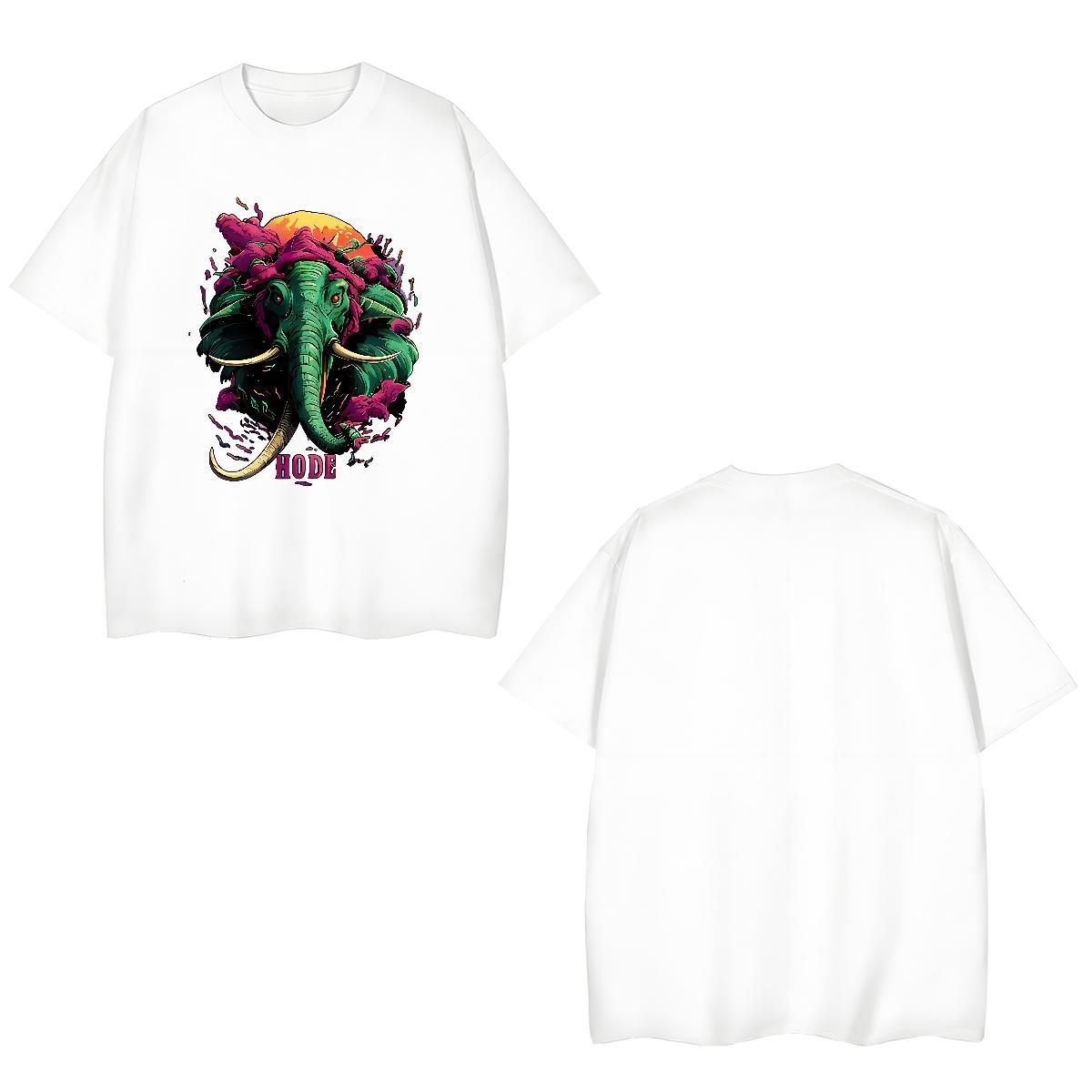 Brand T shirt Breathable Short Sleeve Casual Beach DIY Anime 230g Pure Cotton Men Tshirts Fashion Tops Tees
