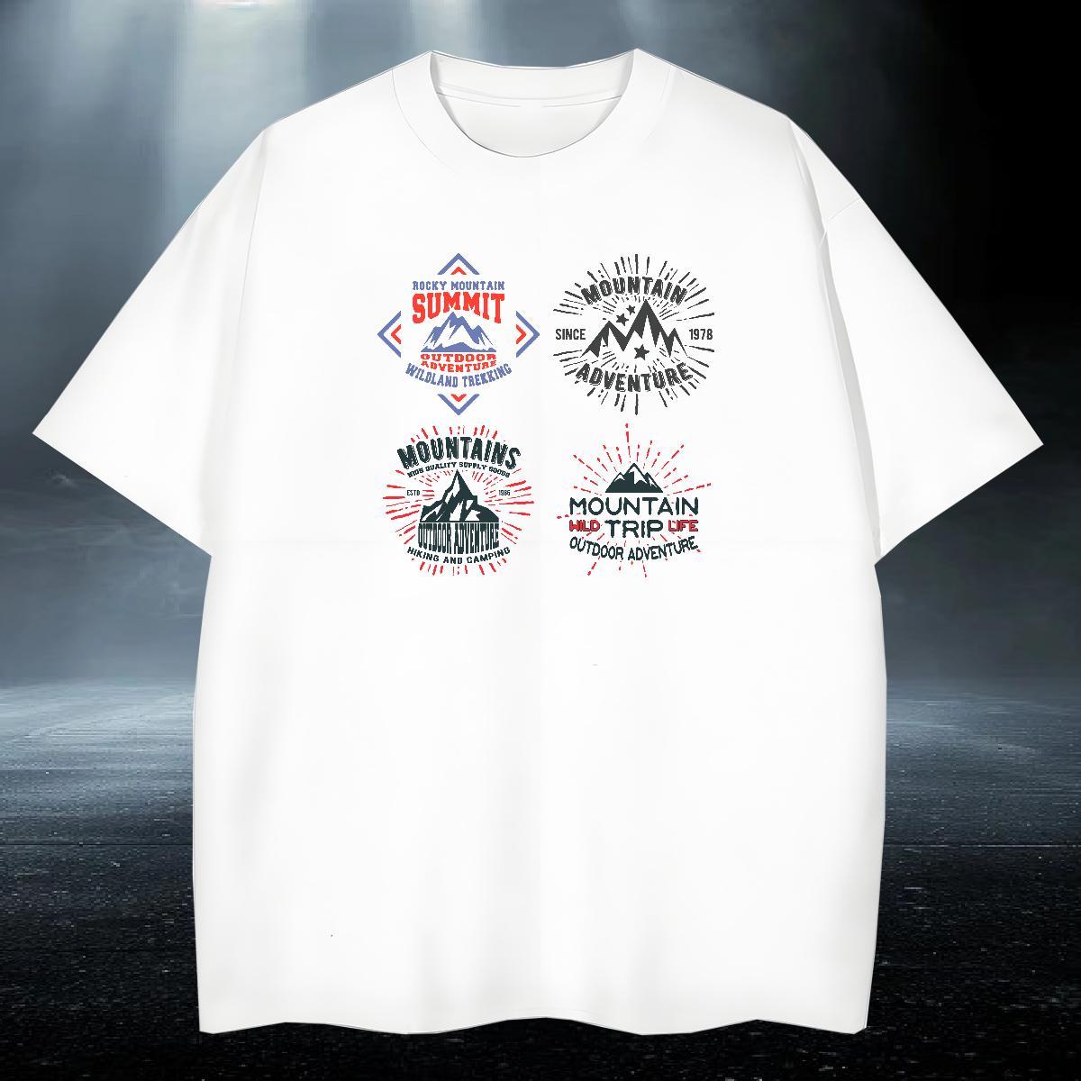 Wholesale Men Tees High Street Hip Hop 100% Cotton 230g Custom Big Size Breathable letter T-Shirts 2024 New Tshirts