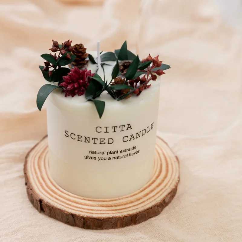 10cm soybean wax scented candle romantic column candle home perfume decoration wedding holiday gift body relax pressure relieve candle W240813