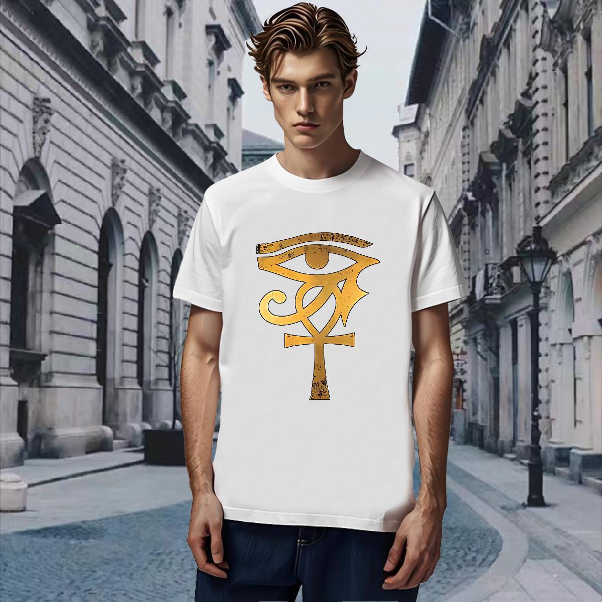T shirt 230g Pure Cotton English Anime Printing Street Crew Neck Oversized Men Clothes T-Shirt Custom Popular Tees