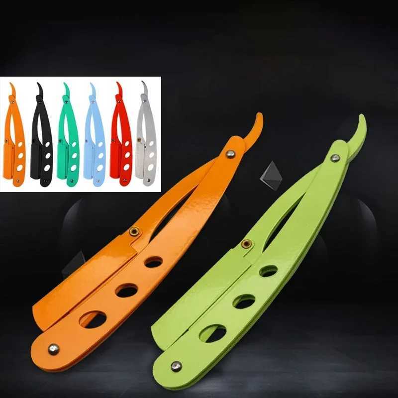 Straight Edge Razor Blades Haircut Beard Eyebrow Shaving Tool Manual Depilation Razor Hairdresser TrimmingM240814