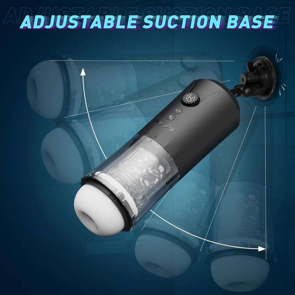 Tracy's Dog automatic male device, adult sex toy, with 5 thrust rotation vibration modes, hands-free electric male massager, unlimited speed adju