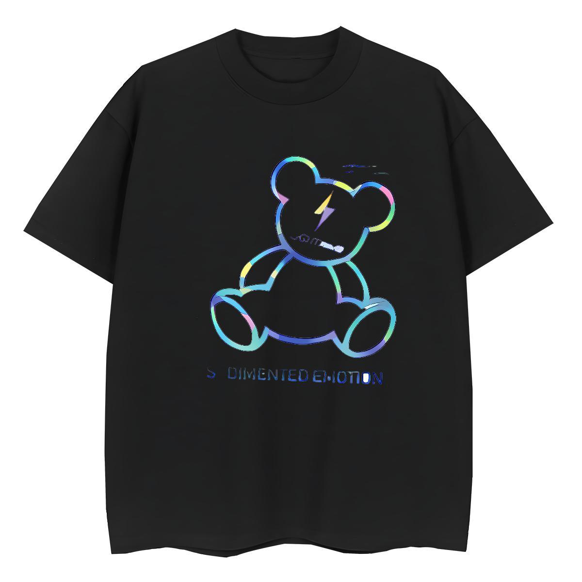Brand T shirt bear Short Sleeve Soft Summer Casual Anime 100% Cotton 230g Mens Tshirts Fashion Tops