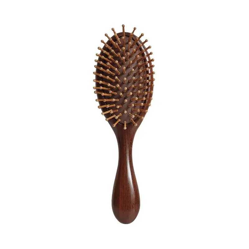 Golden thread green sandalwood air bag comb air pad anti-static massage wood comb curly hair brush curly hair brush W240813