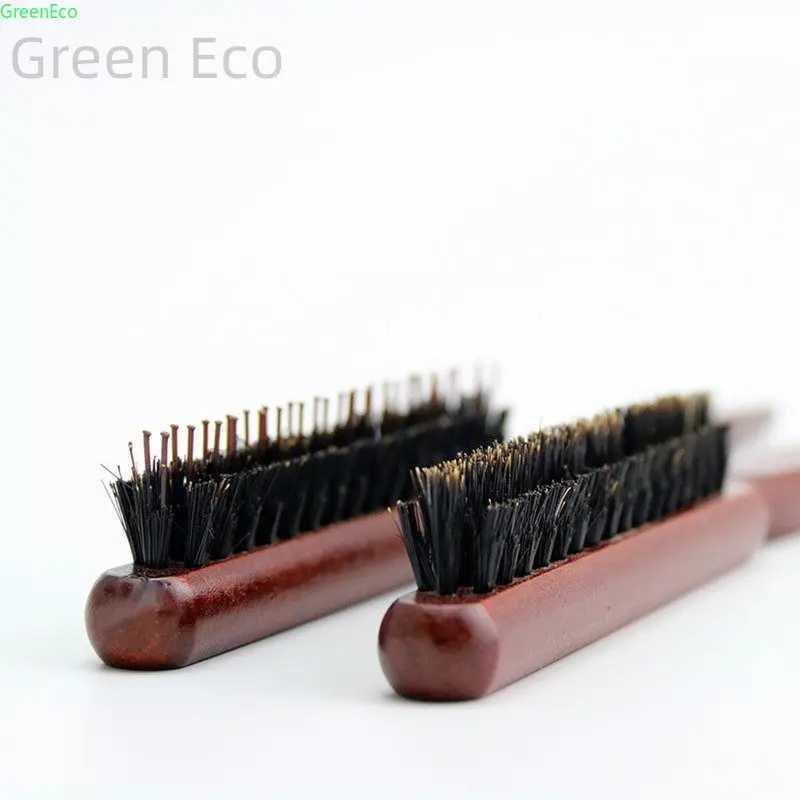 Professional Salon Teasing Hair Brushes Pig Mane Wooden Combs Fine Line Combs Hair Brushes Extended Hairstyling Tools DIY W240813