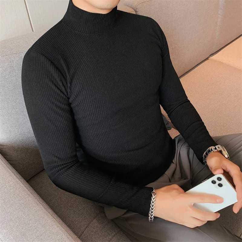British Style Brand Clothing Men High Quality Long Sleeve T-Shirts/Mens Autumn Winter Keep Warm Leisure T-shirt Plus Size S-4XLM240814