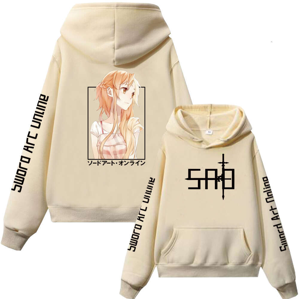 Art Sword Online Anime Plus Size Hoodie Kirito Asuna Men Women Couple Sweatshirts Haruku Long Sleeve Boy And Girl Pullover