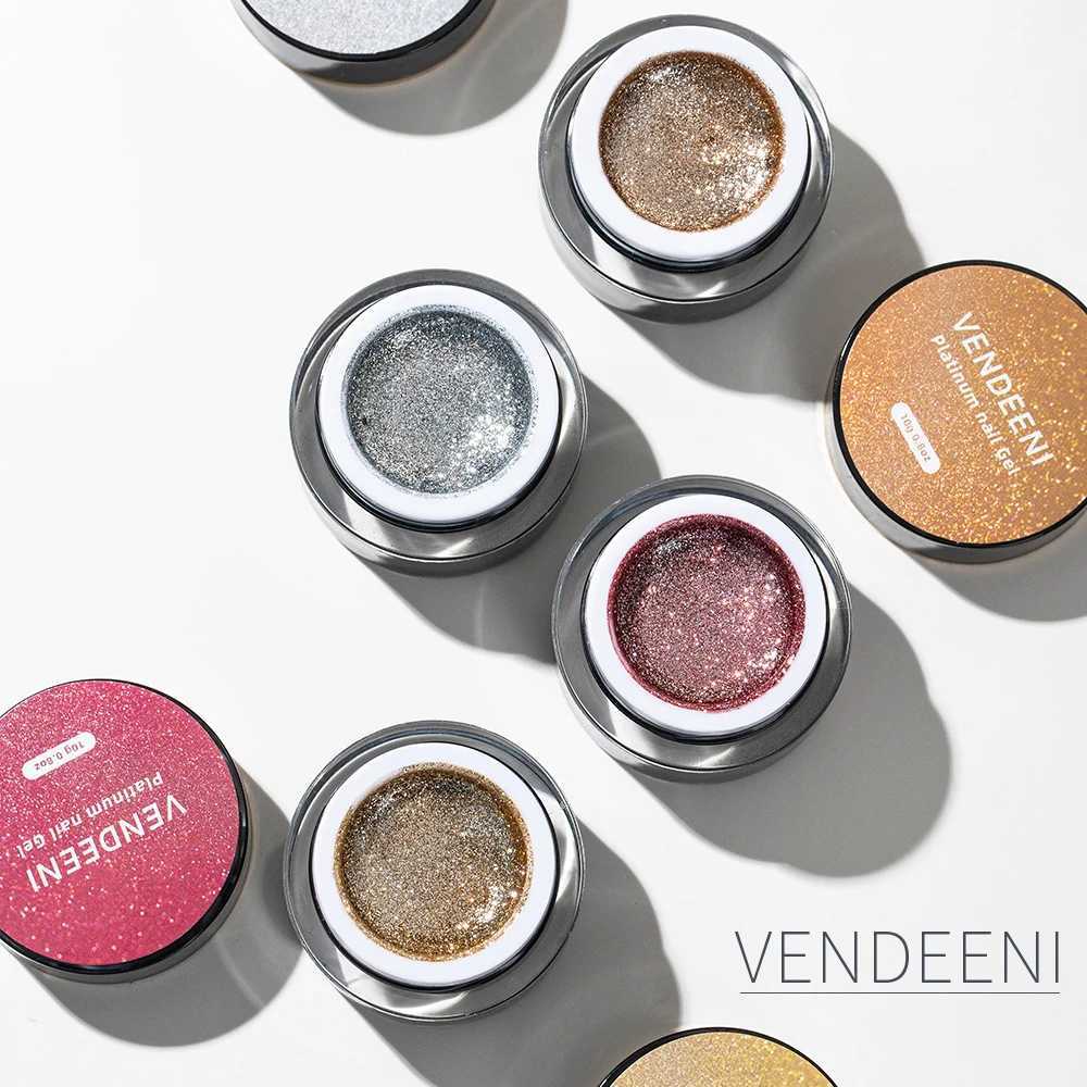 VDN Glitter Platinum Gel Nail Polish Fine Powder Hybrid Shiny Painting Gel Lacquer Manicure Nail Art Liner Sparkling Gel VarnishM240814