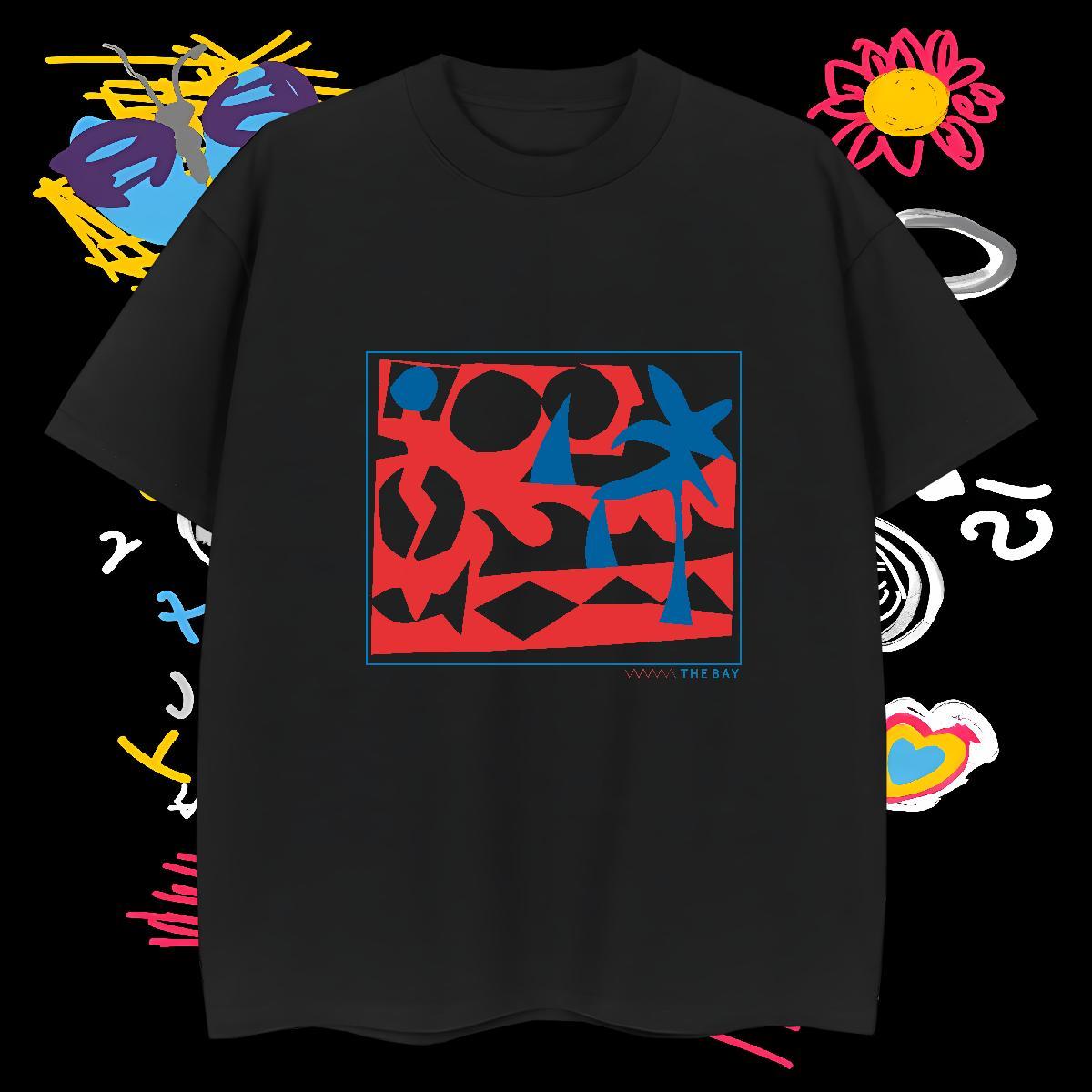 T Shirt For Man 230g 100% Cotton handpainted Outdoor Crew Neck Cartoon Printing L-4XL Men Tees DIY Comfortable Tops