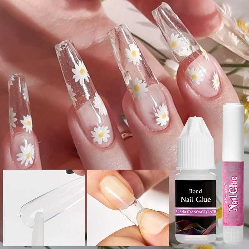 1/2/3g Bond Nail Glue Fast-Dry Adhesive Acrylic Art False Tips 3D Decoration Nail Tips Nail Rhinestone Glue Adhesive ToolsM240814