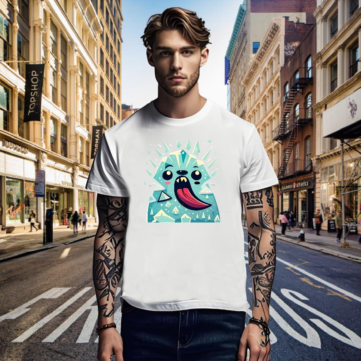 Mens T Shirts 100% Cotton 230g Little Monster Summer Casual O Neck Short Sleeves Cartoon Printing L-4XL Tshirts Stylist Comfortable Top Tees