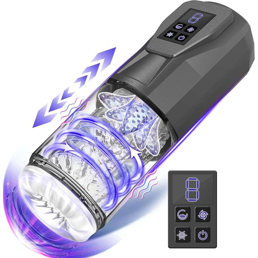 Male Sex Toys - Male Sex Toy Trainer Adult Toy Male vibrator with 7 vibrations and rotating thrust licking, 3D texture, massager pocket, genital sex m