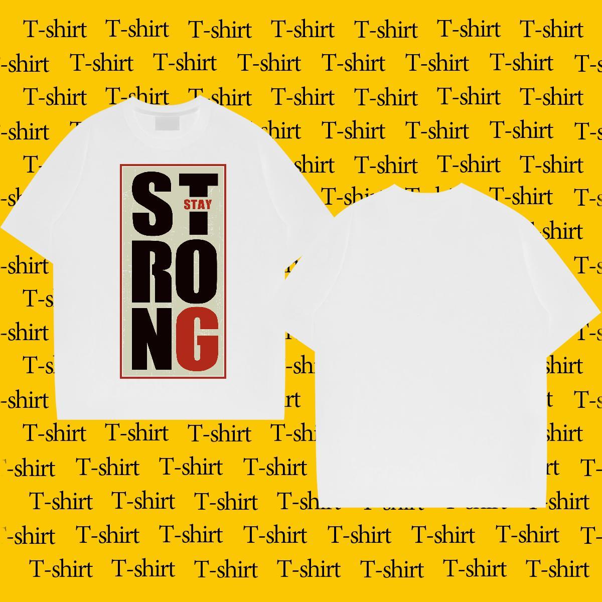 Classic Men Clothes T-Shirt Sports Casual 230g Cotton DIY Anime O Neck Short Sleeves letter T Shirt For Man Customized Tees Shirts