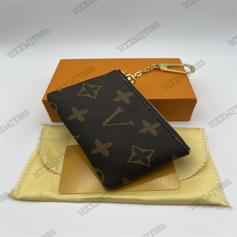 high quality Leather Wallets Designer bag Fashion Designer Wallets Retro Handbag for Women Men Classic Card Holders Coin Purse Famous Lattice Key pouch Plaid Flower