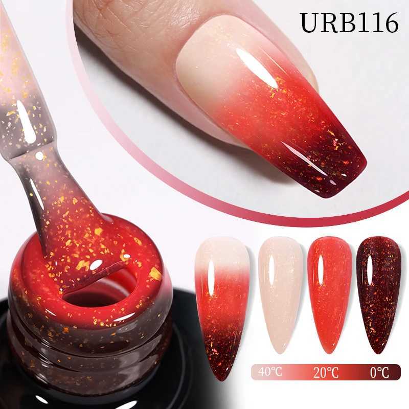 UR SUGAR 7ml Auroras Glitter Thermal Gel Nail Polish Ultra-thin Temperature 3 Colors Changing Soak Off UV LED Manicure Nails GelM240814