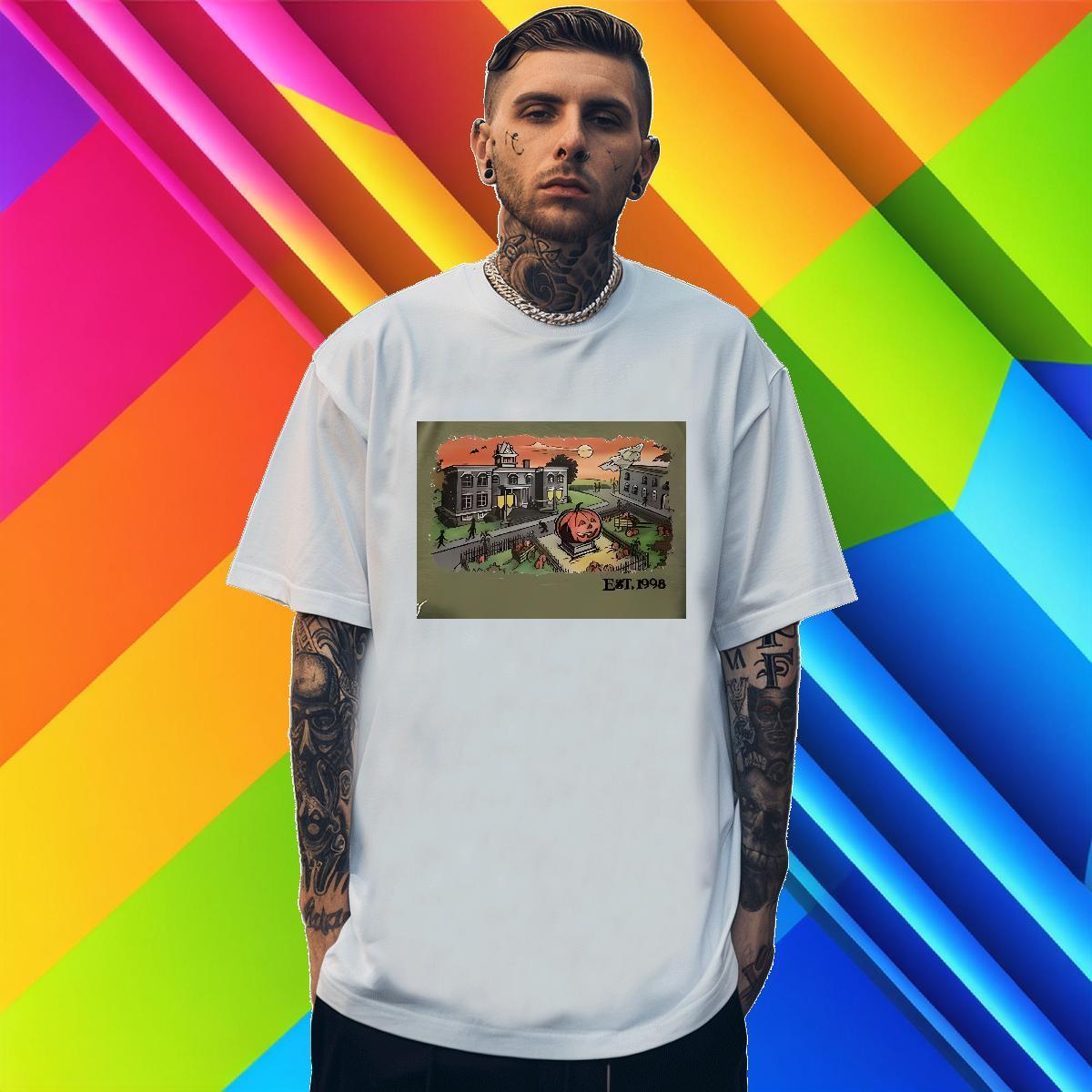Cool Mens T Shirts halloween Short Sleeve Soft High Street Hip Hop Customized Print 100% Cotton 230g Tshirts Wholesale Top Tees