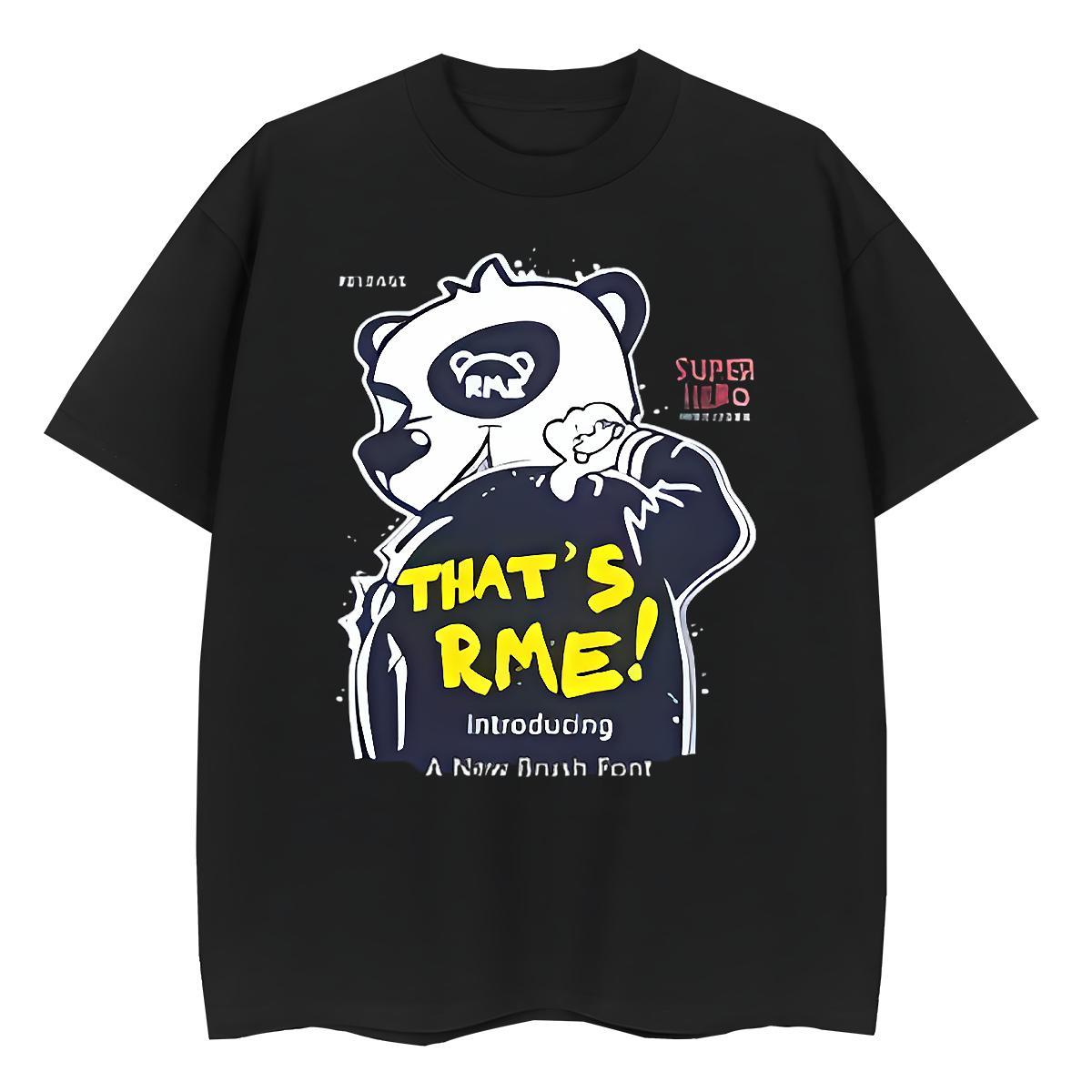 Brand Tshirt for Man Woman Sport 230g Cotton Anime Print Round Neck Short Sleeve panda T Shirts Men Designer Fashion Tops Tees