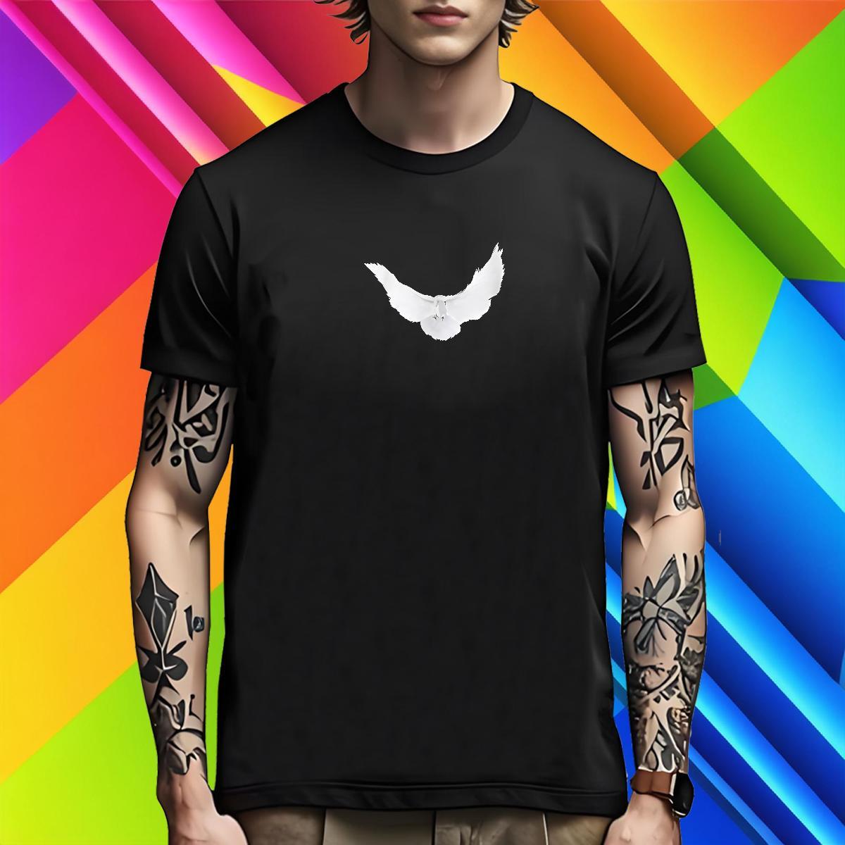 TOP Quality T shirt eagle O Neck Short Sleeves Casual Beach Plus Size Custom 230g Pure Cotton Men Tees 2024 Summer Clothings