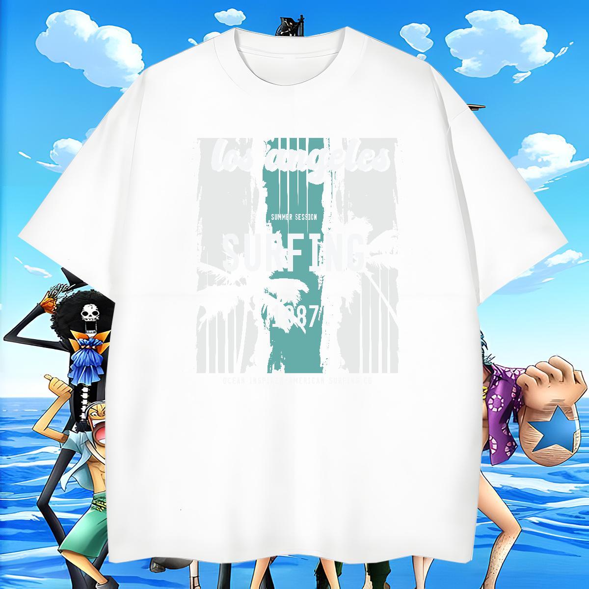 Cool Men Clothes T-Shirt Daily Wear 230g Pure Cotton Anime Print Round Neck Short Sleeve tree T-Shirts Designer Fashion Clothings