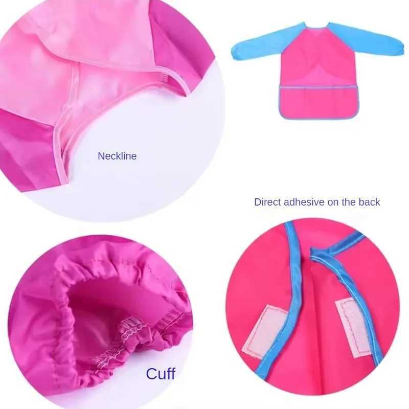 Bibs Burp Cloths Baby Boys Girls Feeding Bibs Long Sleeve Apron Waterproof for Kids School Painting Drawing Children Art Scraft Smock Burp ClothsL4812
