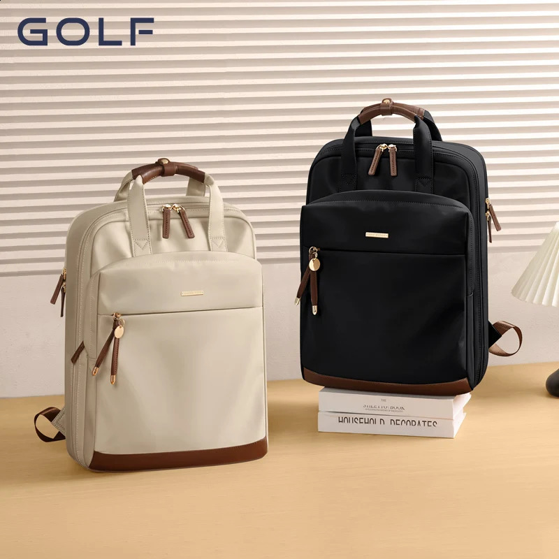Womens Golf Backpack Large Capacity Casual Student Trend Canvas 240813
