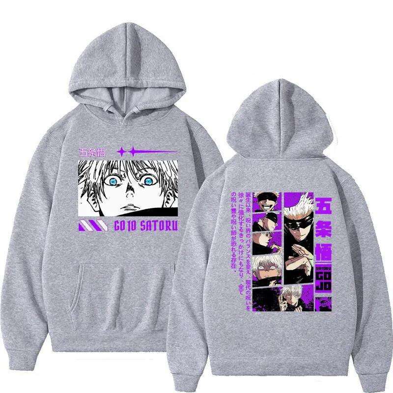 Jujutsu Anime Kaisen Gojo Satoru for Men Women Hoodie Autumn Winter Long Sleeve Hooded Pullover Plus Size Streetwear