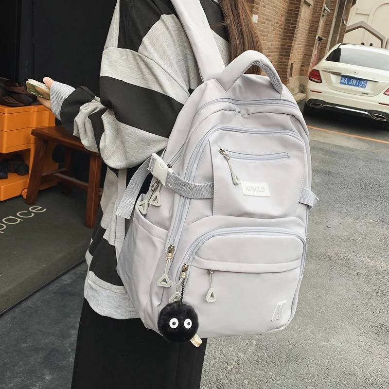 JOYPESSIE Fashion Waterproof Bookbag for High School School Bag Nylon Black Backpack Women Laptop Mochila 240813