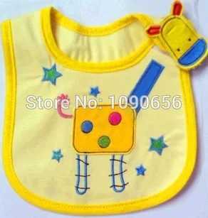 Bibs Burp Cloths Baby Boys Bibs 3 Layers Terry Clothes Baby Girls Scarves Saliva Towels Cartoon Animal Infant Burp Cloths embroidered pinaforeL4812