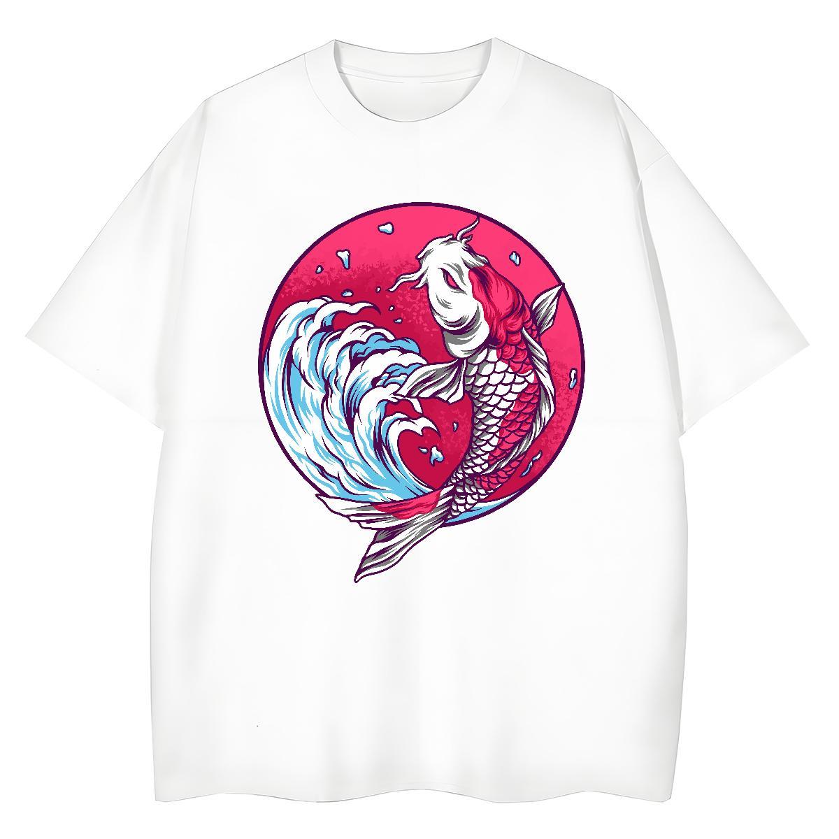 Loose Fit T Shirt For Man Breathable Short Sleeve Hip Hop Street Custom Cartoon 230g Cotton Couples T Shirts Classic Casual Tees