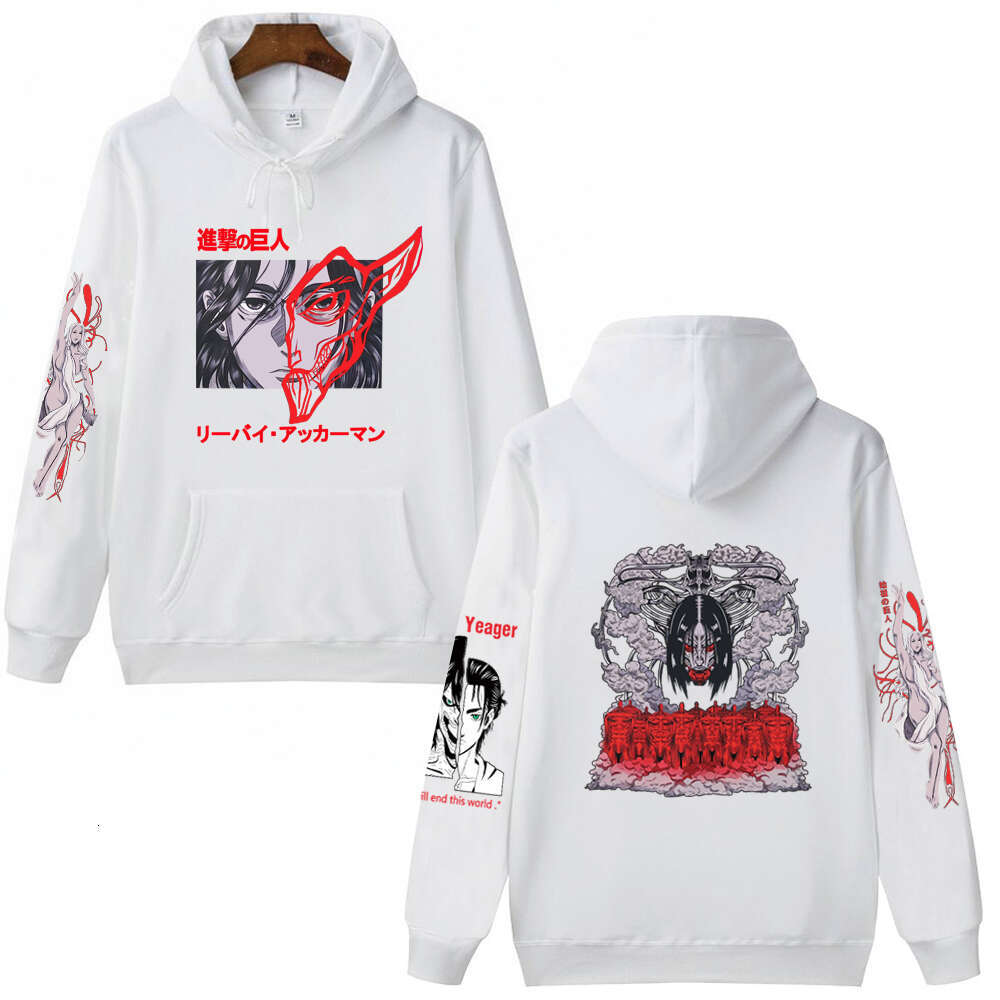 Attack Anime On Titan Hooded Yeager Eren Print Plus Size Hoodie Men Women Sweatshirts Haruku Unisex Long Sleeve Pullover