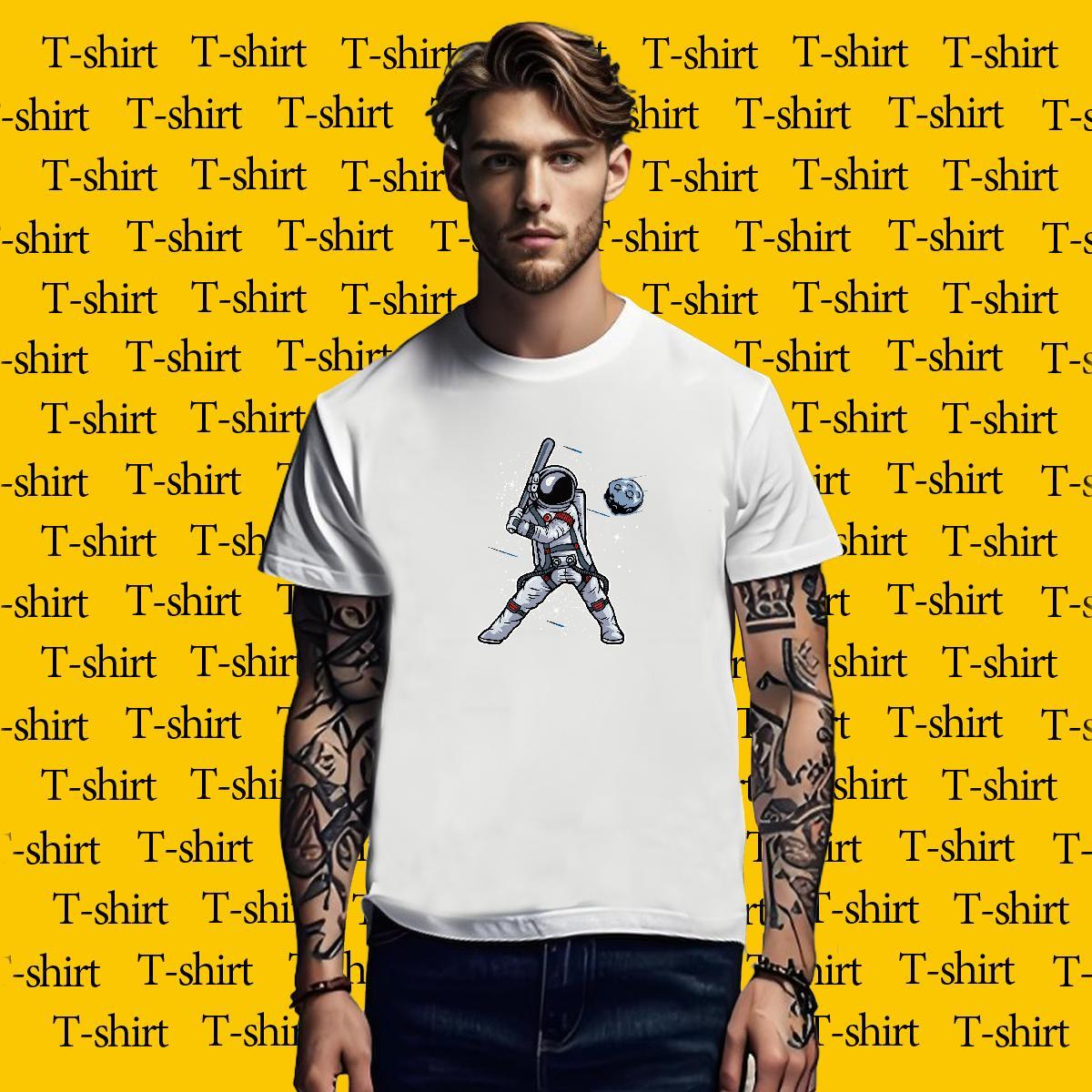 Mens T Shirts 230g 100% Cotton universe Street Wear O-Neck Short Sleeve Custom Printing Tshirts DIY Wholesale Tops Shirt
