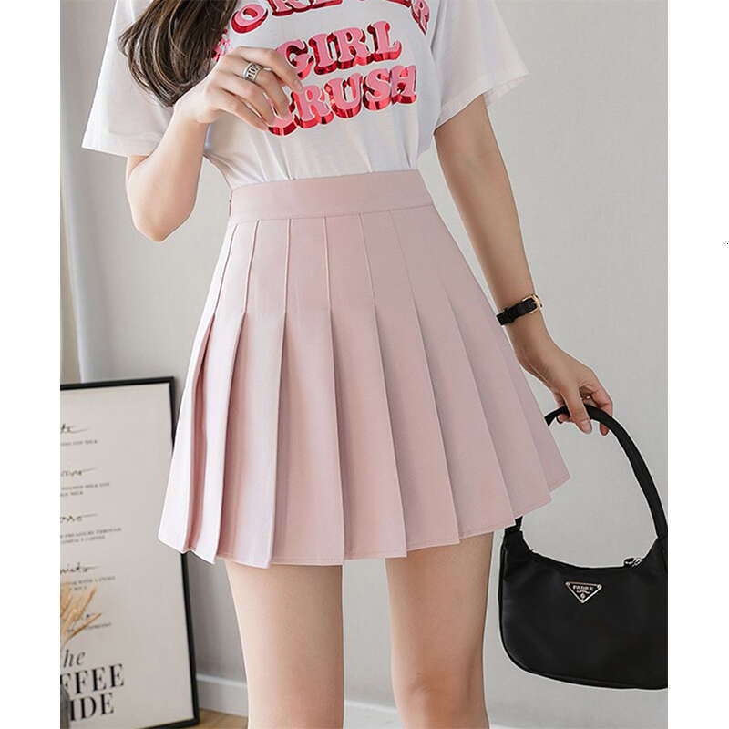 Summer Pleated Mini Women Streetwear Korean High Waist Black White Tennis Skirt Jk Kawaii Preppy Students A Line Skirts s