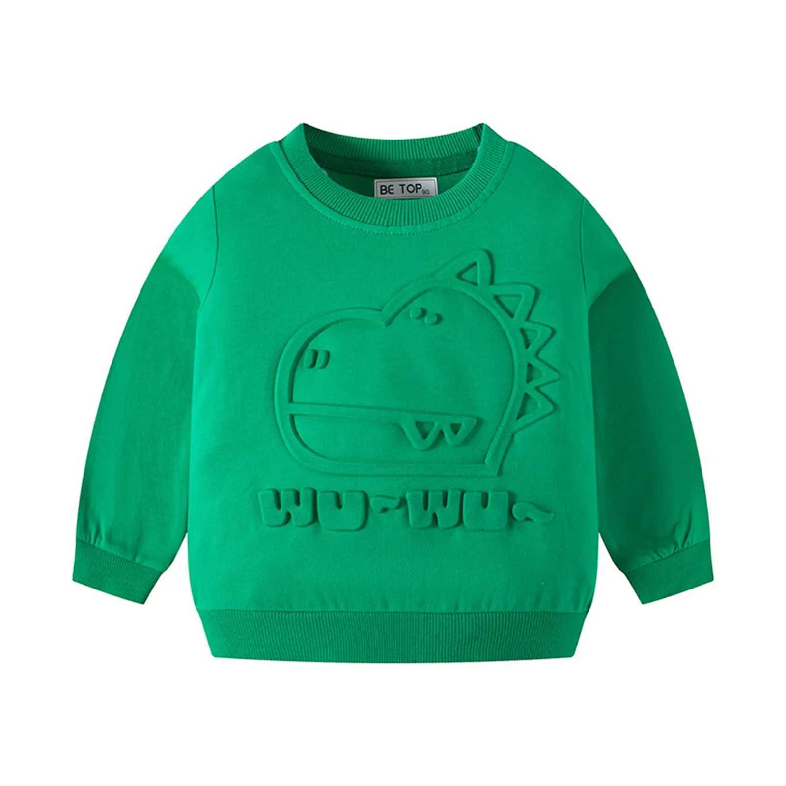 Kids Toddler Baby Girls Boys Autumn Winter Crew Neck Dinosaur Cartoon Print Cotton Long Sleeve Sweatshirt Hoodie Big Hood HoodieY240814