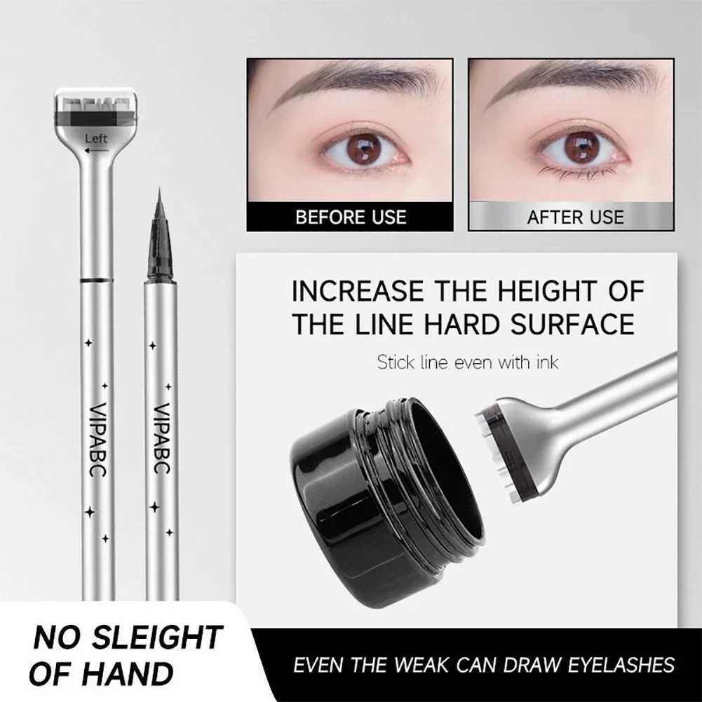 Waterproof Lower Eyelash Stamp Set New Easy To Use Quick Dry Eye Liner Portable 0.01mm Tip Lower Lash Stamp With Ink Y240813