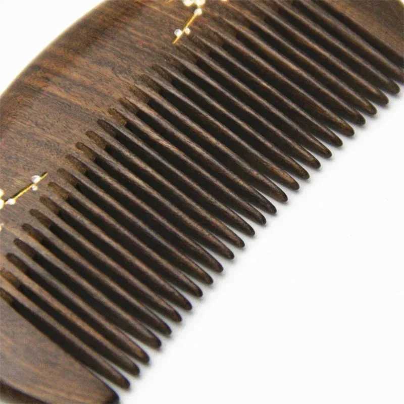 New portable wooden hair comb anti-static head massage comb pocket styling comb suitable for womens hair brushing hair styling accessories W240813