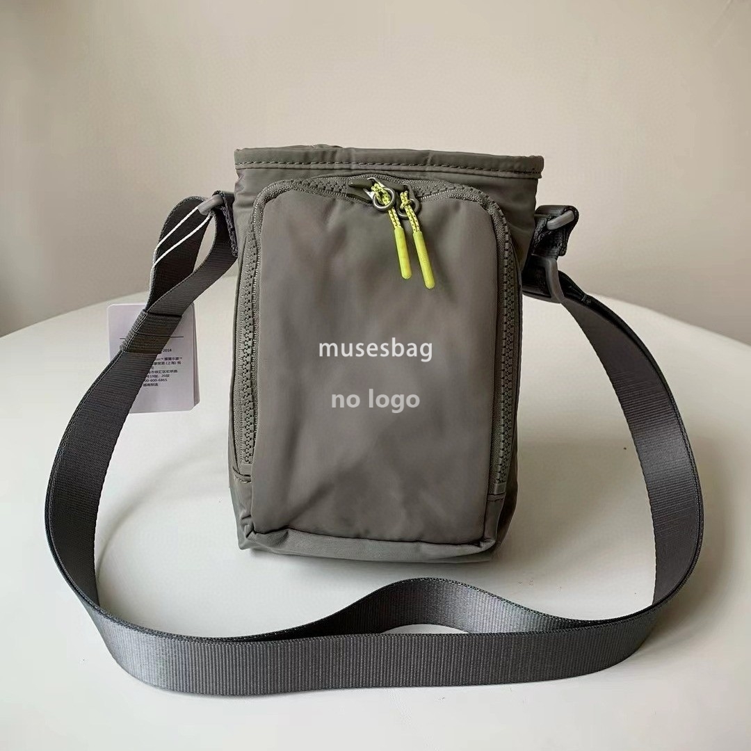 New water bottle bag Nylon waterproof belt front pocket Crossbody bucket bag Leisure sports fitness Yoga phone bag